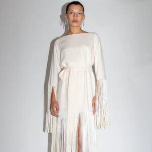 Mr Larkin Orella Tassel Dress, Ivory